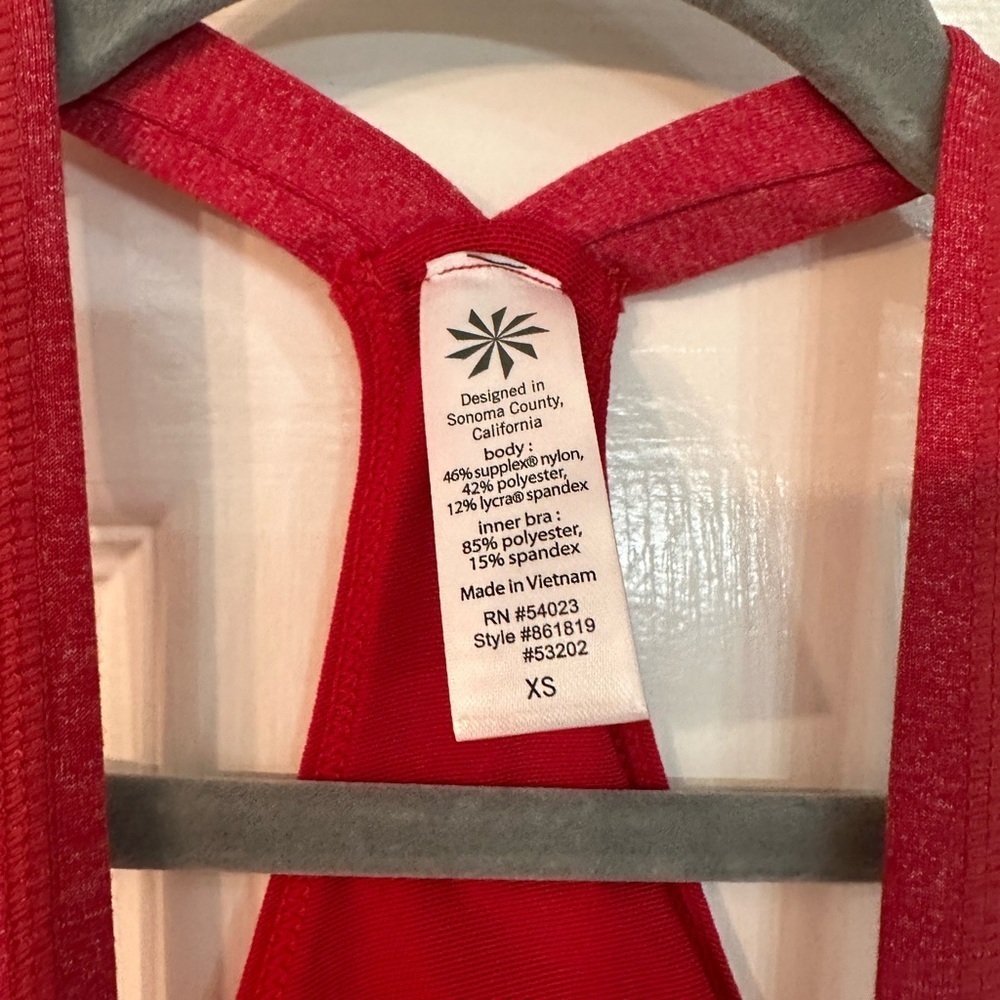 Athleta Red Racerback Tank Top - Picture 3 of 4